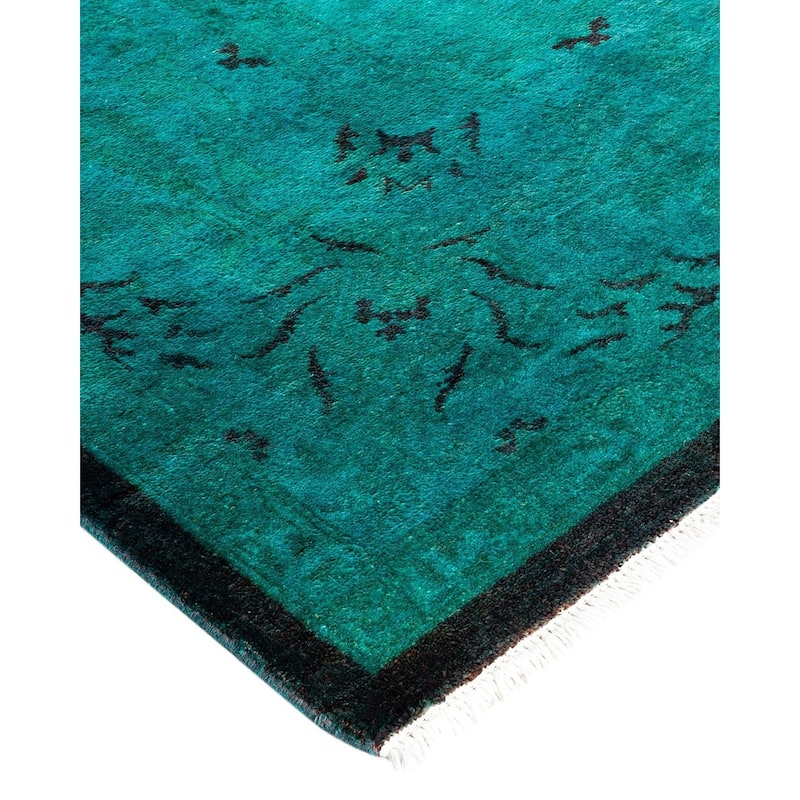 Vibrance One-of-a-Kind Hand-Knotted Area Rug - Green, 6' 2" x 8' 10" - 6' 2" x 8' 10"