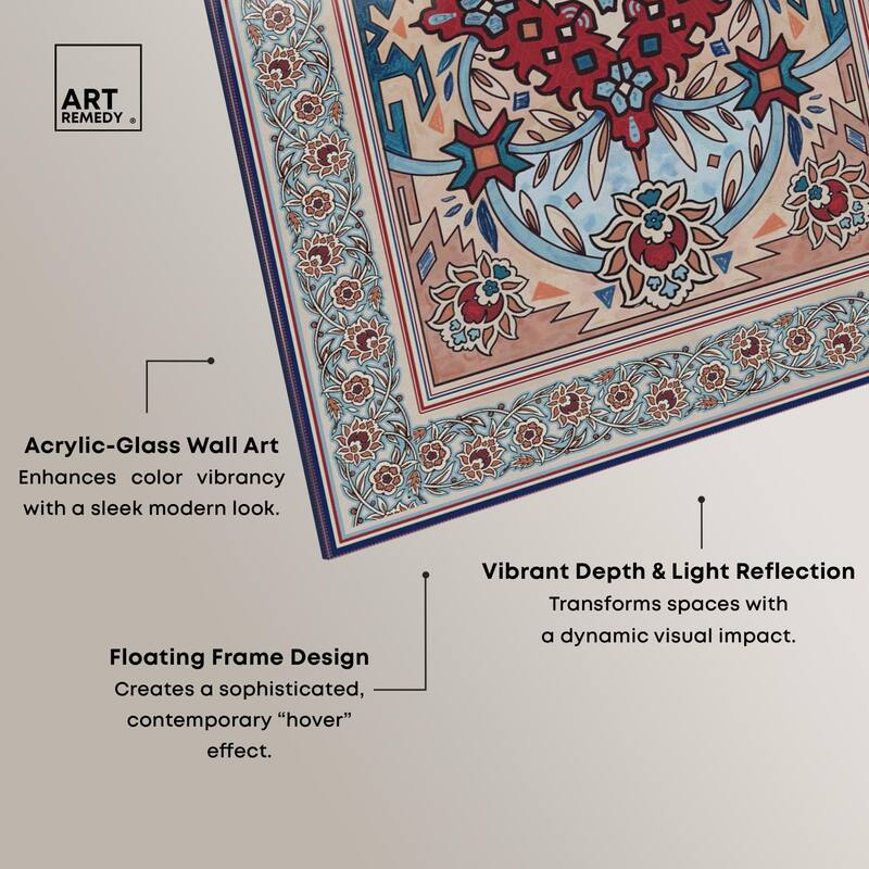 Ornamental bloom Acrylic by Art Remedy, Ready to Hang