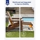 preview thumbnail 41 of 78, WINSOON All Weather HIPS Folding Adirondack Chair with Ottoman, 5-Gear Adjustable Backrest and Retractable Ottoman Set of 4