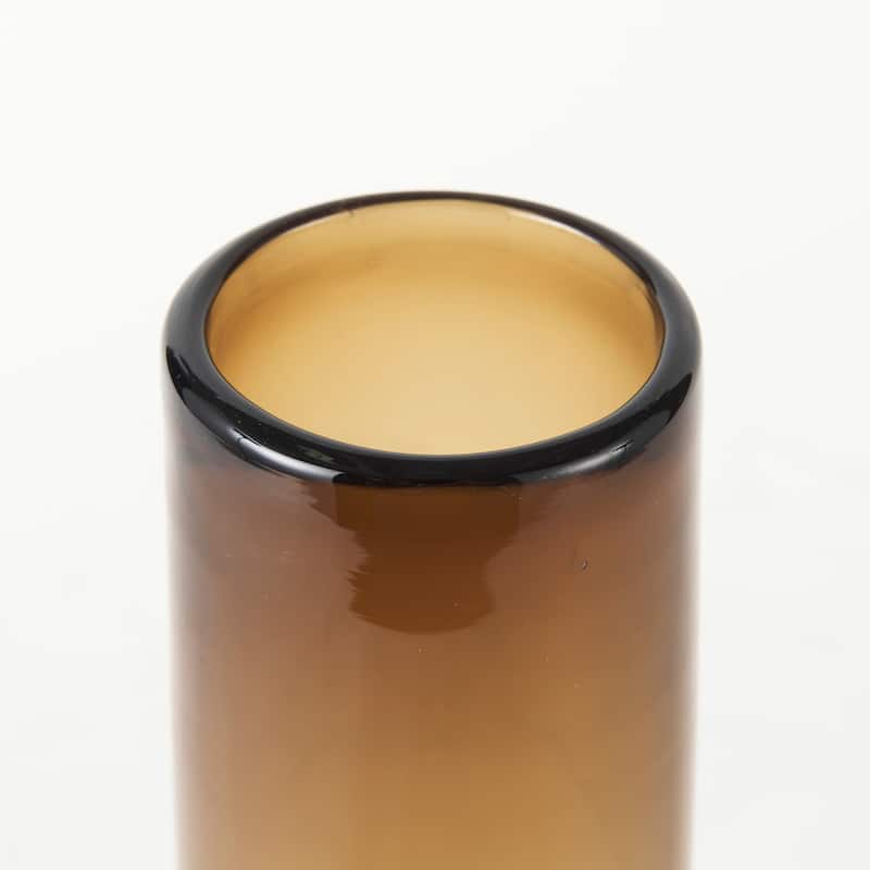 Amrita Gold And Brown Glass Vase (10")