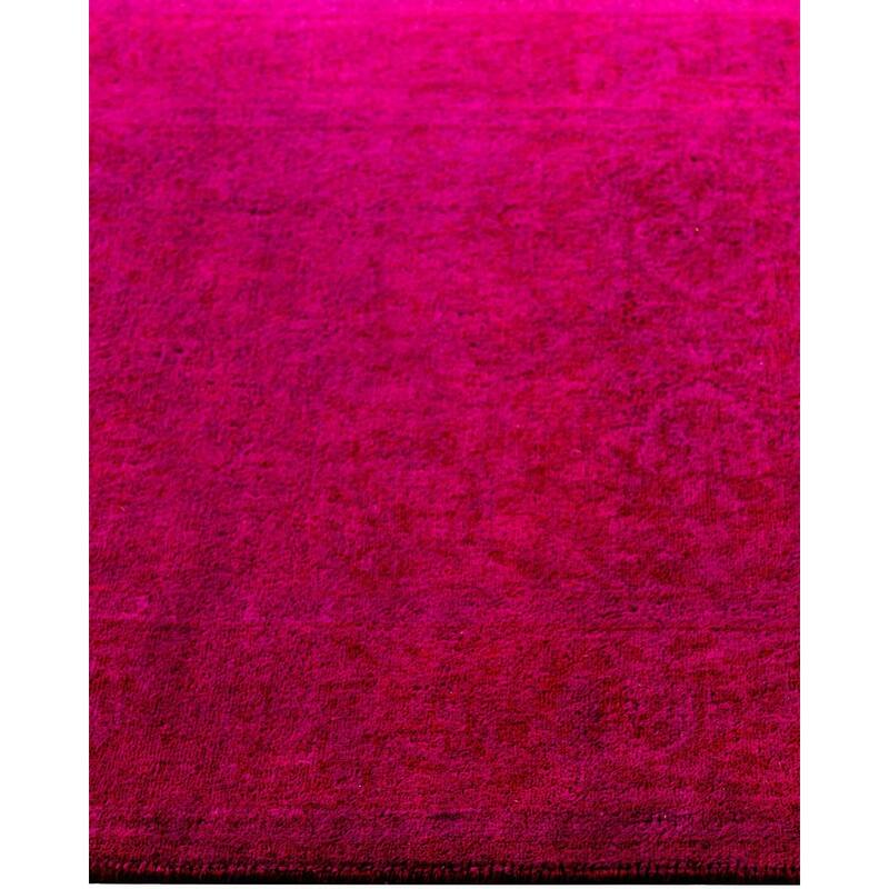 Fine Vibrance One-of-a-Kind Hand-Knotted Runner Rug - Pink, 2' 6" x 9' 10" - 2' 6" x 9' 10"