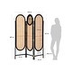 preview thumbnail 9 of 7, OROA Lalita Black Rattan 3-Panel Room Divider
