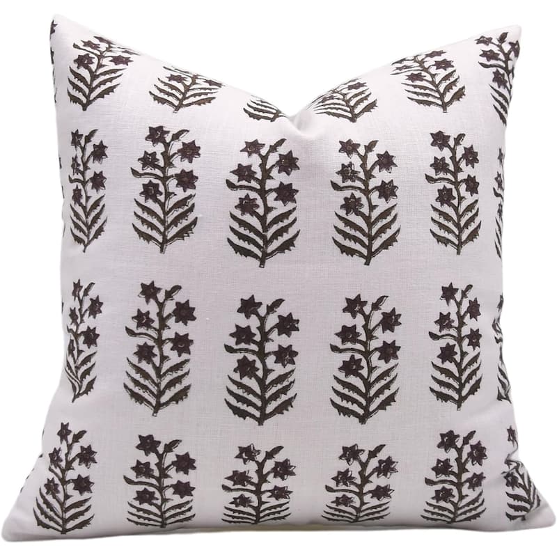 Fabdivine Linen Handmade Block print pillow Cover - Pillow Covers - 16" x 16"