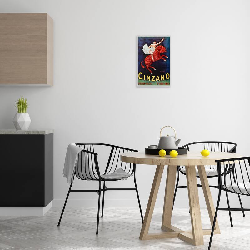 Stupell Cinzano Wine Advertisement Framed Giclee Art Design By Marcus Jules