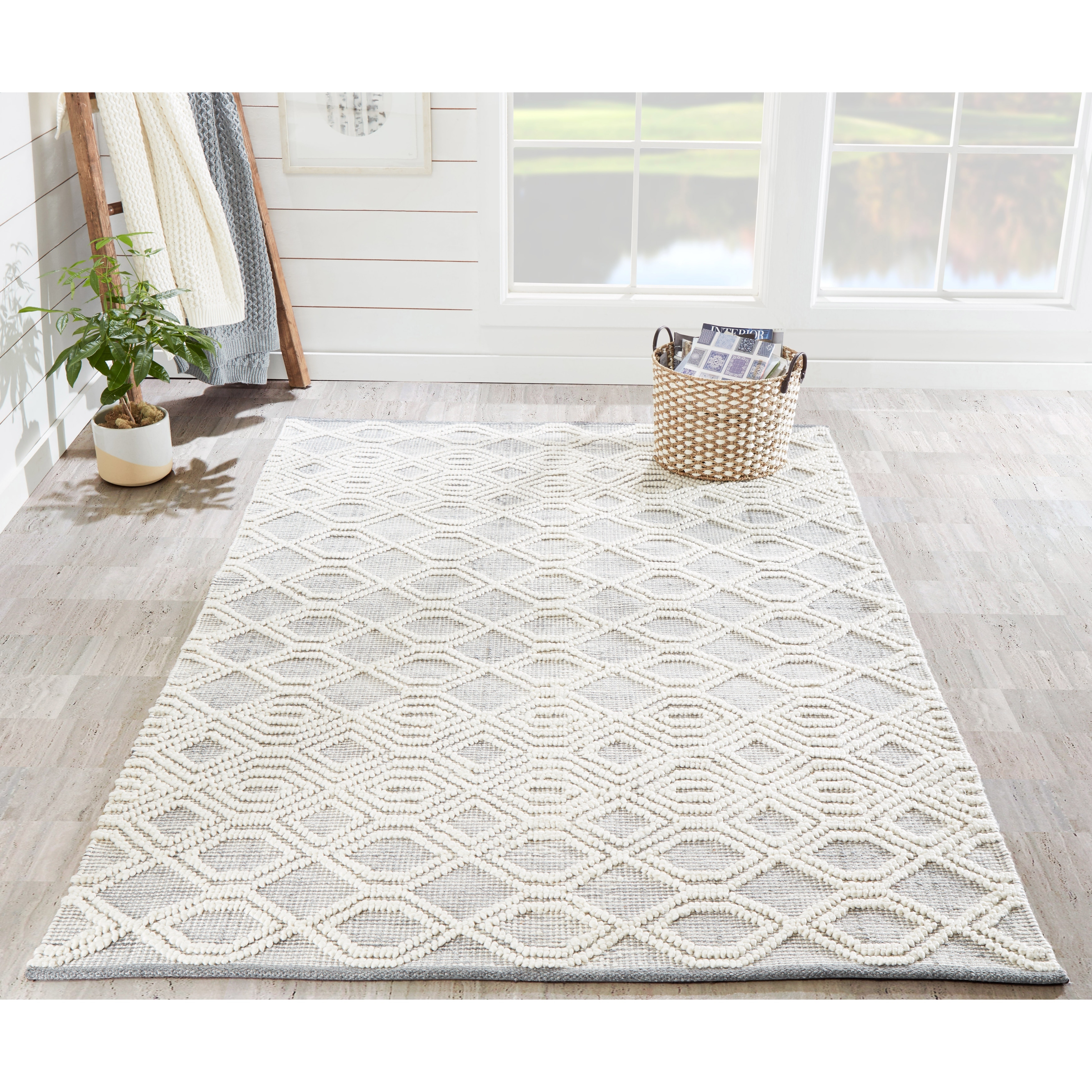 Momeni Hermosa Hand Woven PET Geometric Area Rug.