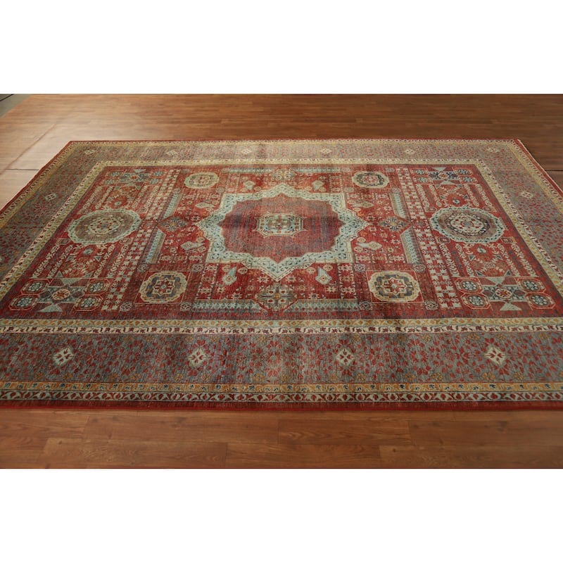 Hand Knotted Oriental 100% Wool Carpet Traditional Medallion Red Kazak Area Rug - 10' 0'' X 7' 0''