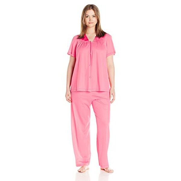 Vanity Fair Womens Sleepwear Colortura Short Sleeve Pajama Set 90107
