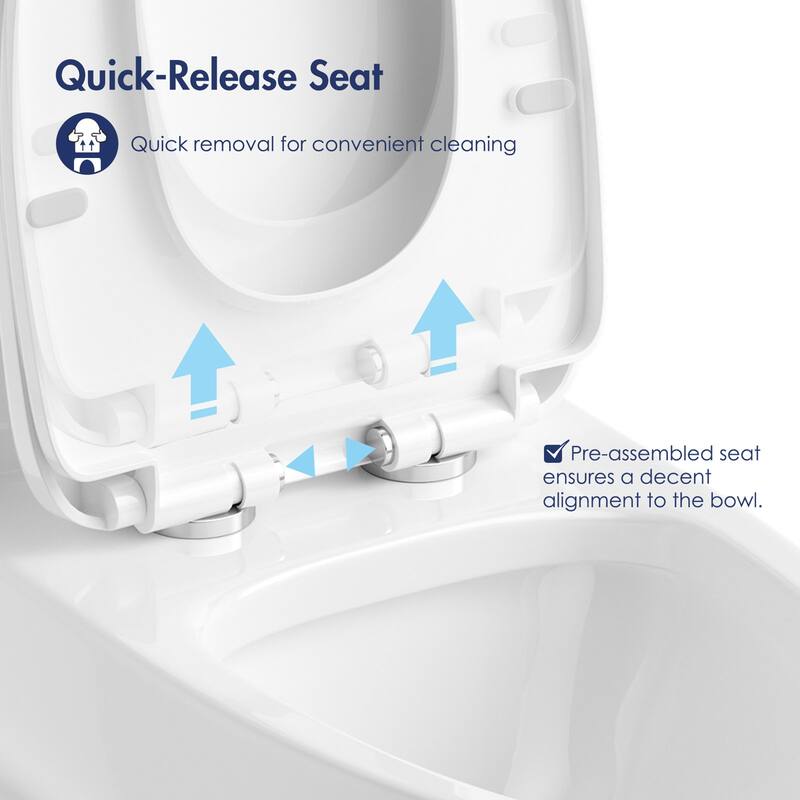 Eridanus Salerno Compact Elongated One Piece Toilet, Chair Height, 12-inch Rough in, Seat Included