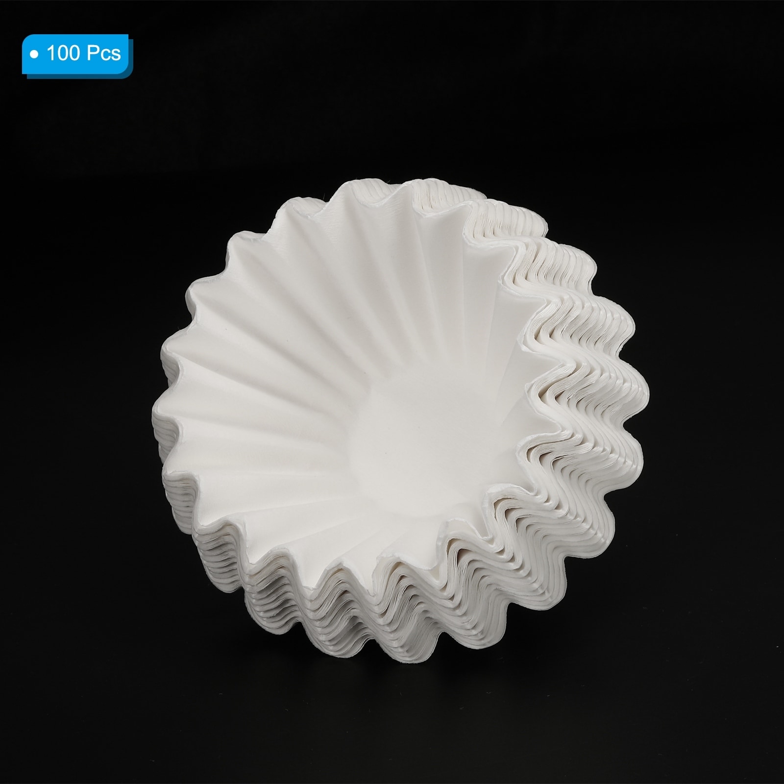 2-4 Cup Basket Coffee Filters 7.3x1.9 Inch Drip Coffee Makers Pack of 100 - White