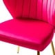 preview thumbnail 9 of 75, HULALA HOME Upholstered Premium Velvet Tufted Dining Chair with Small Base Set of 2