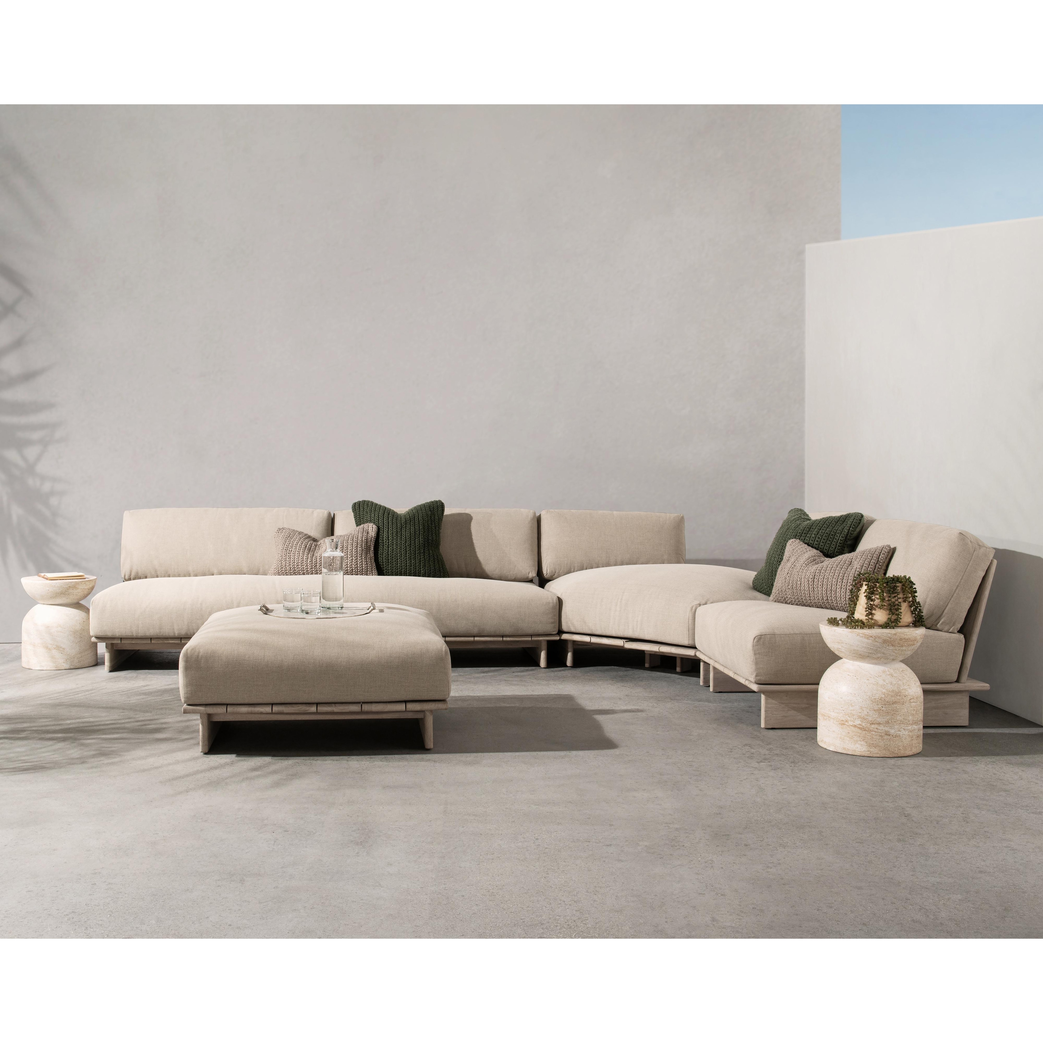 Classic Home Livia Outdoor Teak Modular Sectional