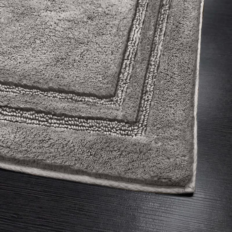 Superior Cotton Solid Non-slip Backing 2-Piece Bath Rug Set