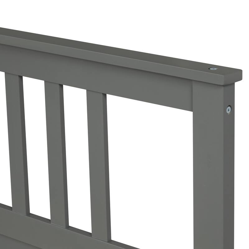Pine Platform Bed with Headboard & Footboard
