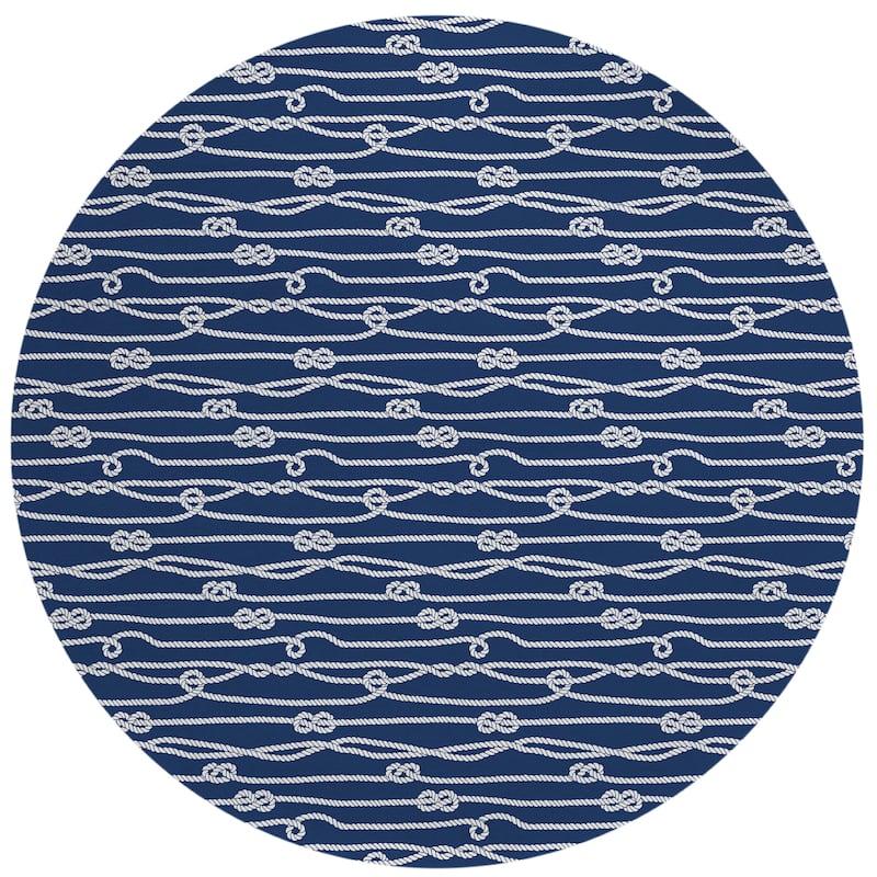 Indoor/Outdoor Harpswell Ocean Rope Washable Rug