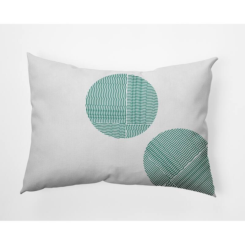Circles Polyester Indoor Pillow - Kelly Green - 14" x 20"