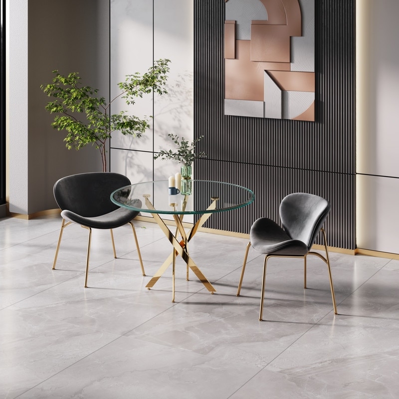 Dining table top bucket chairs