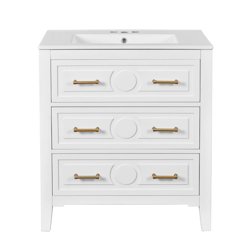 Freestanding Single Dresser Set with 3 Drawers