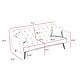 preview thumbnail 8 of 13, Versatile Convertible Folding Futon Sofa Bed, Features Adjustable Backrest and Stylish Gold Legs.