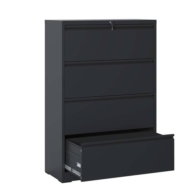 4 Drawer Metal Filing Cabinet with Lock, Legal/Letter/A4/F4 Size