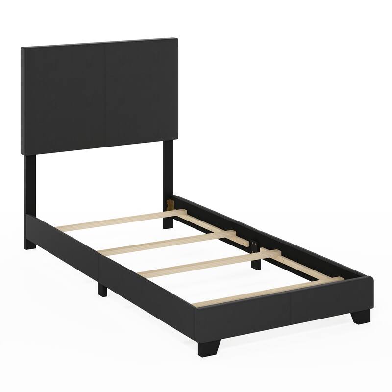 Furinno Pessac Upholstered Bed Frame - Black - Twin XL