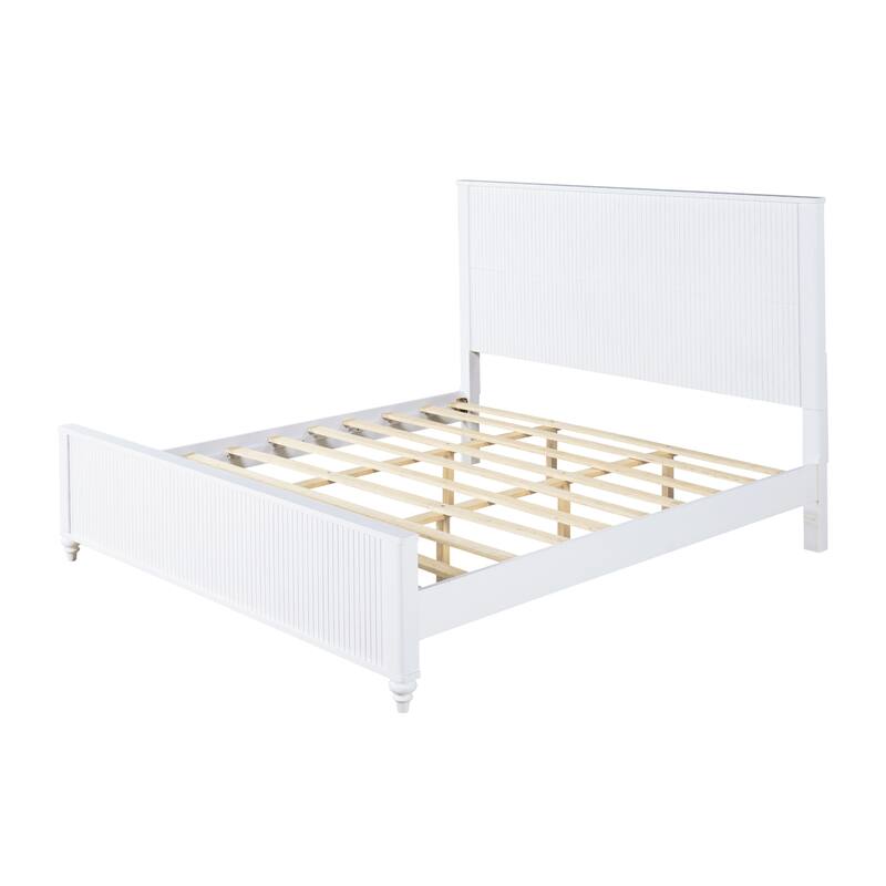 Christopher Knight Home - Silverton Modern 3-Piece Bedroom Set with Classic Grooved Panels Bed Frame & Matching Nightstands