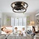 preview thumbnail 13 of 42, Oaks Aura 5-Light Farmhouse Wood Chandelier, Drum Chandelier for Dining Room Height Adjustable