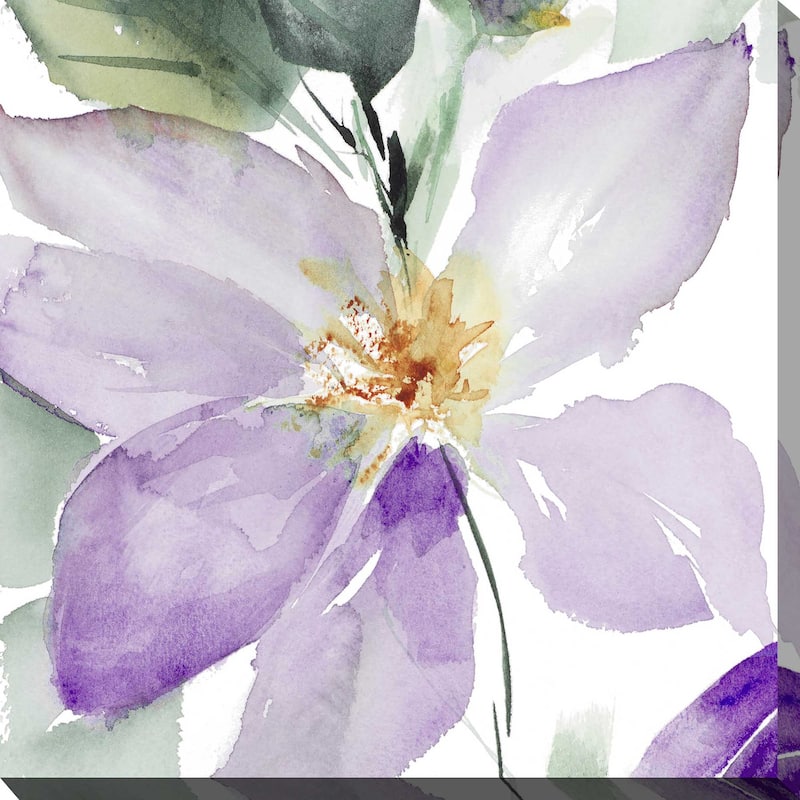 "Clematis in Purple Shades I" Print on Canvas