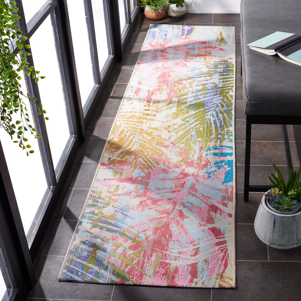 SAFAVIEH Summer Elya Tropical Indoor/ Outdoor Waterproof Rug