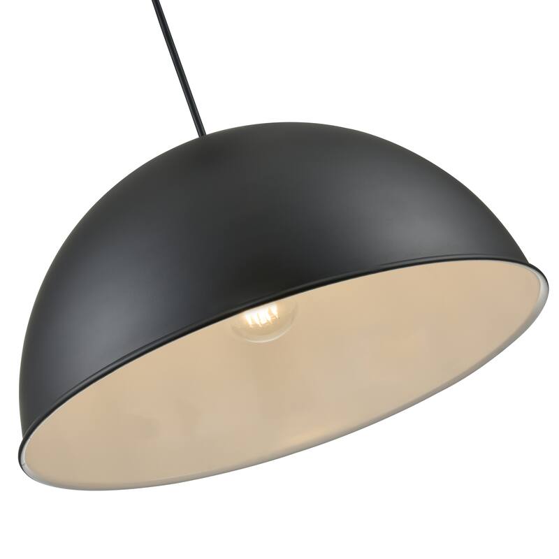 R Series 1-Light Cord Hung Wide Deep Bowl Satin Black - Satin Black
