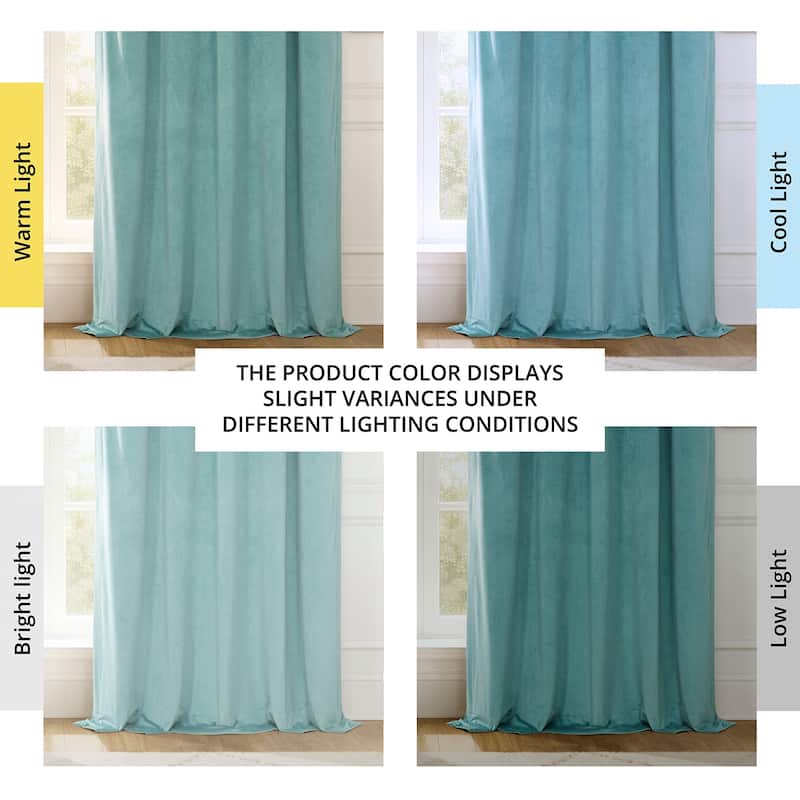 Exclusive Fabrics Signature Velvet Blackout Curtain 108 Inches Long (1 Panel)