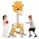 preview thumbnail 4 of 7, Yellow HDPE Kids Basketball Hoop with Adjustable Rim, Soccer and Golf Set - 21.5" L x 20.5" W x 44.5"-59" H