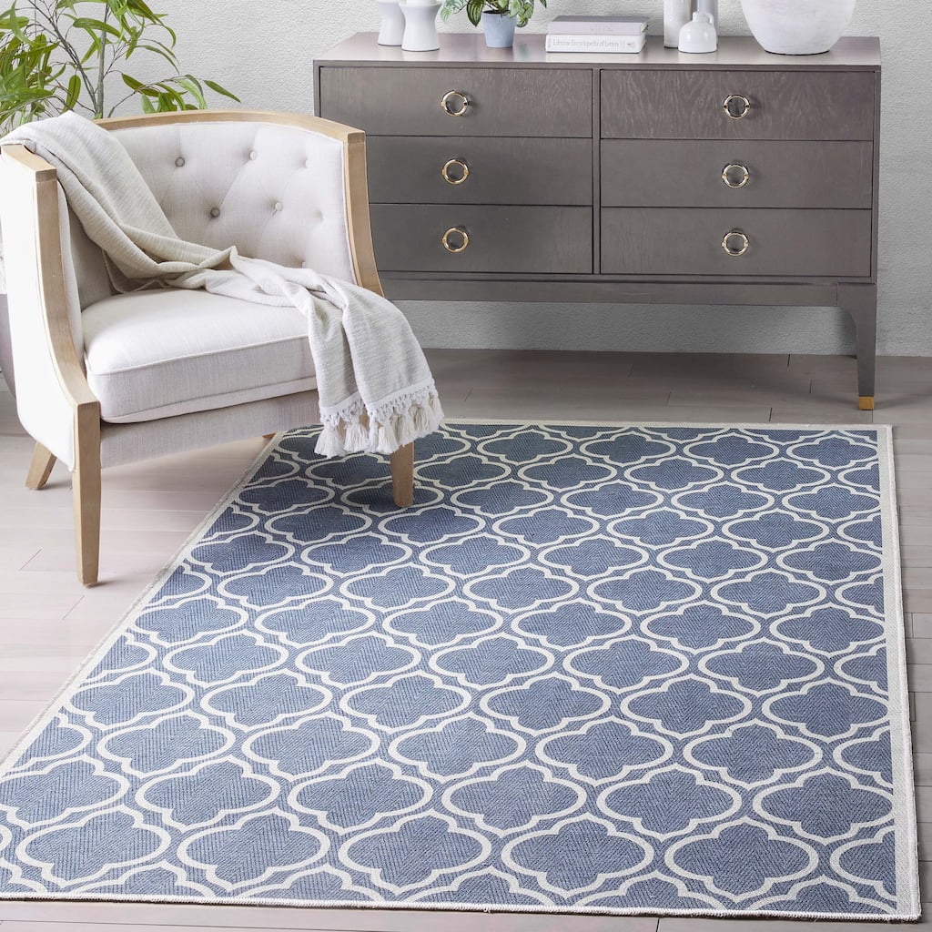 Well Woven Apollo Lattice Moroccan Machine Washable Area Rug