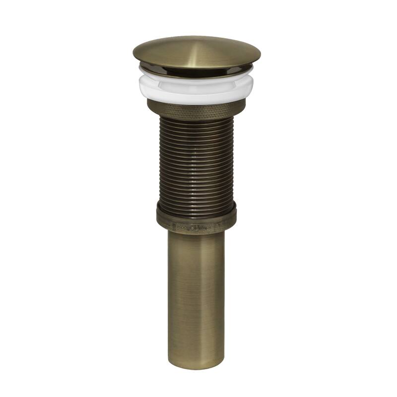 Whitehaus Collection Decorative Pop-up Mushroom Drain with No Overflow - Antique Brass
