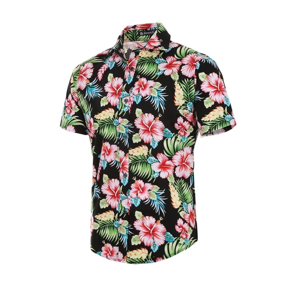 mens slim fit short sleeve button down shirts