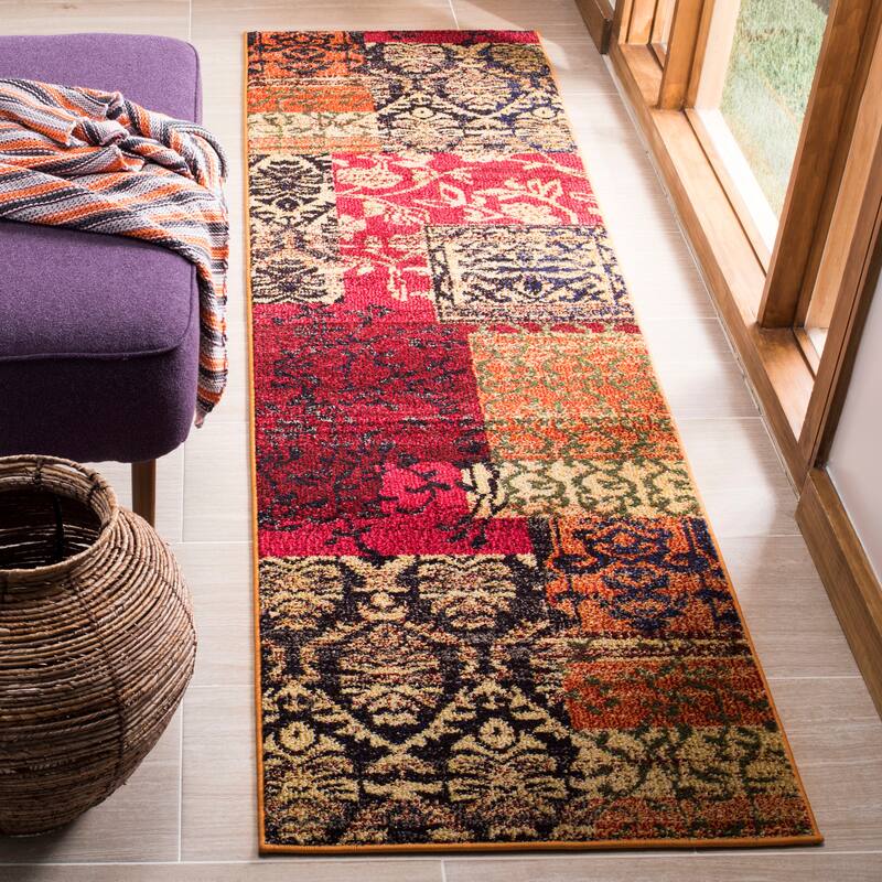 SAFAVIEH Monaco Njomeza Distressed Boho Rug - 2'2" x 12' Runner - Multi