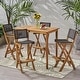 preview thumbnail 1 of 33, Polaris 45-inch 5-piece Outdoor Bar Table Set by Christopher Knight Home Brown
