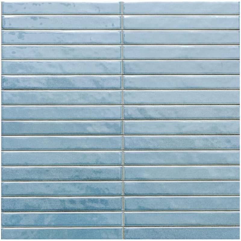 Castilla 14x14 Glossy Porcelain Textured Ribbed Tile - Wall, Backsplash