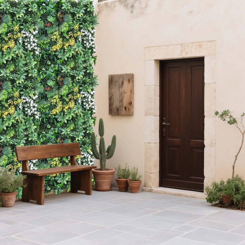 50x50cm Artificial Grass Wall Panels, Greenery Privacy Backdrop