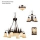 preview thumbnail 7 of 5, Yosemite 3L LED Bronze Rustic Tree Mini Chandelier or Fan Light Kit - 15.5-in W x 10.5-in H x 15.5-in D