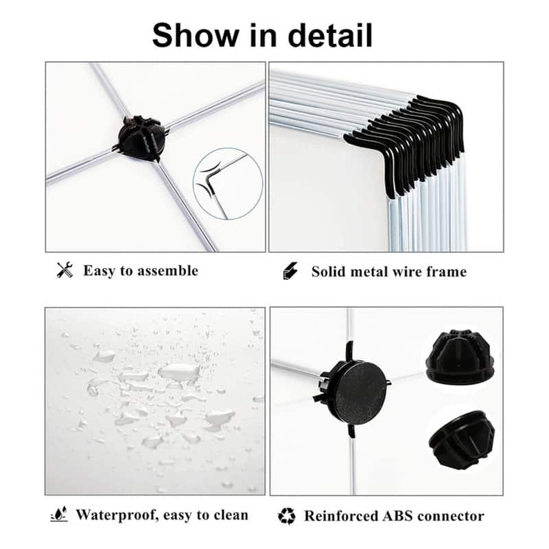 10 Cube Stackable Shoe Rack Organizer DIY Plastic Shoe Storage Cabinet for Closet & Entryway - N/A