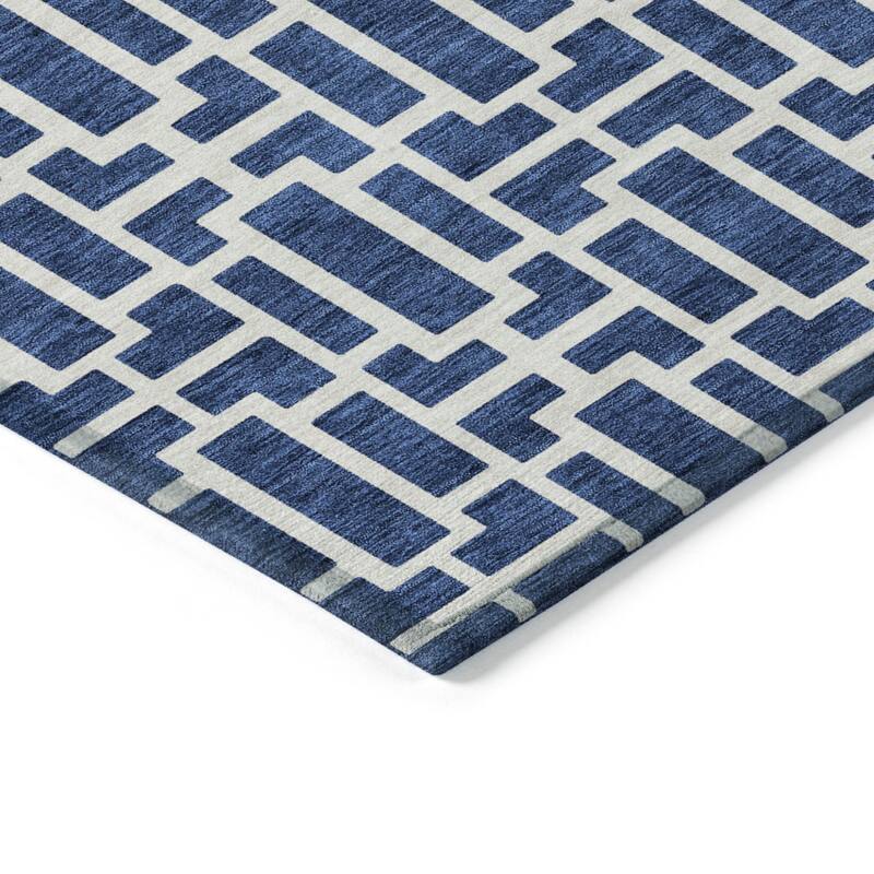 HomeRoots Geometric Transitional Rectangle Outdoor Rug