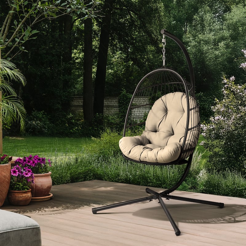 ARDEN Plush Indoor / Outdoor Egg Chair Cushion, 34 x 49