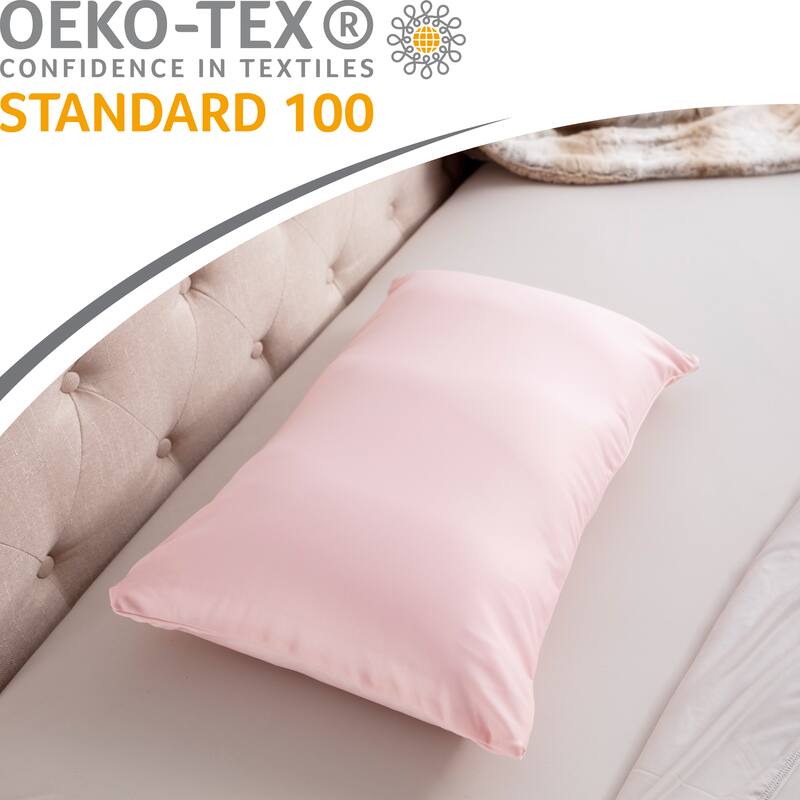 Premium Microbead Pillow, Anti-Aging, Silk like Cover, Cream Peach