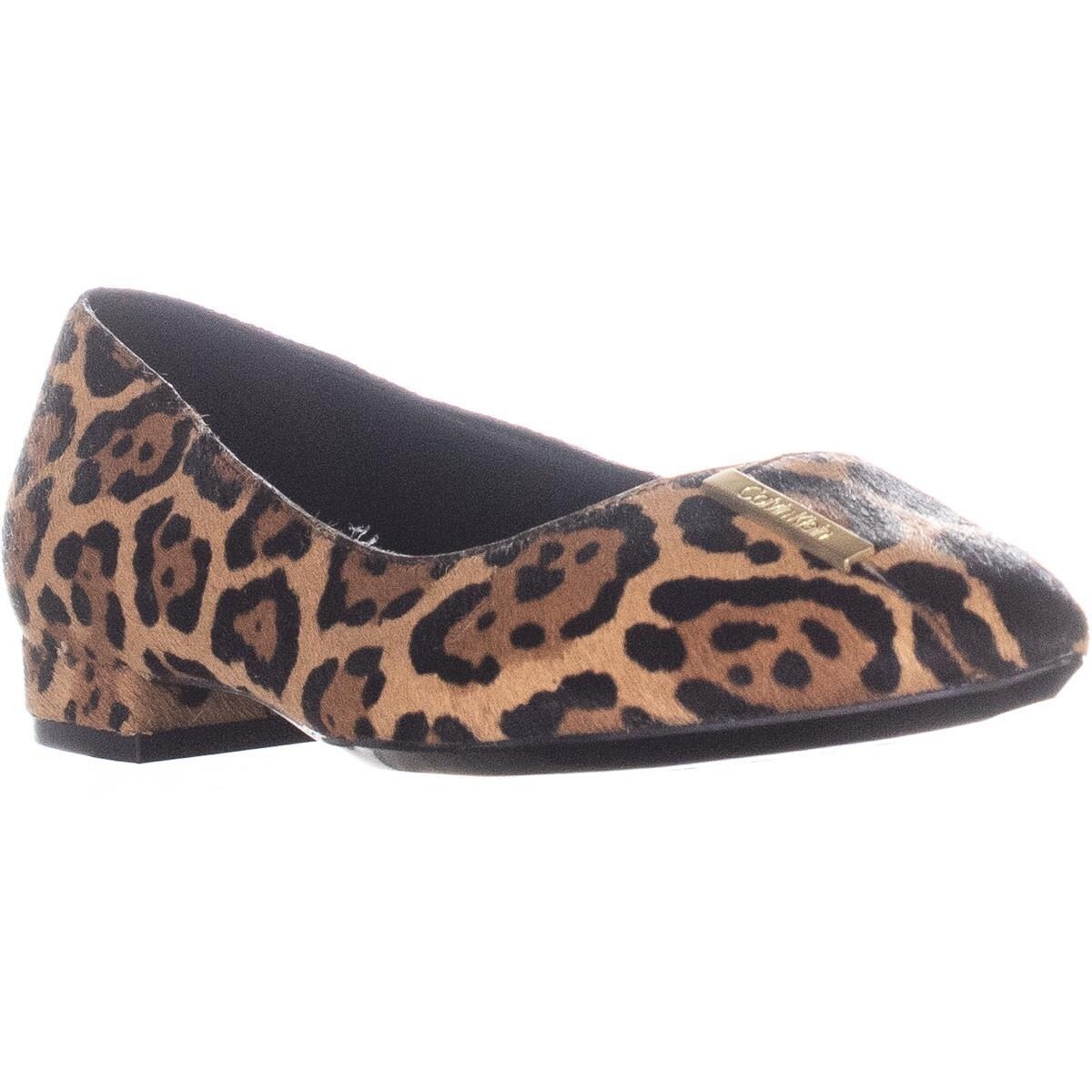 calvin klein leopard flats