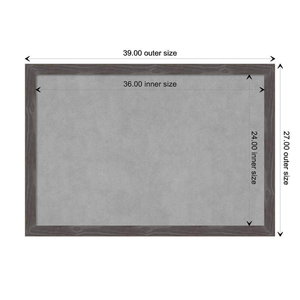 Amanti Art Woodridge Rustic Grey Framed Magnetic Board