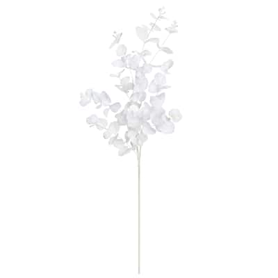 Set of 3 White Artificial Eucalyptus Leaf Stem Plant Greenery Foliage Spray Branch 36in - 36" L x 10" W x 7" DP