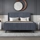 preview thumbnail 49 of 72, Twin/Full/Queen Size Velvet Upholstered Platform Bed Frame with Headboard and Wooden Slats Support, No Box Spring Needed