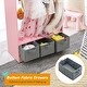 preview thumbnail 14 of 13, Costume RackOpen Hanging Armoire Closet with Mirror-PINK
