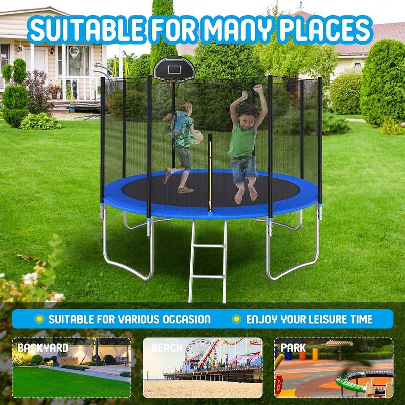Trampolines 12FT Round Trampoline with Enclosure