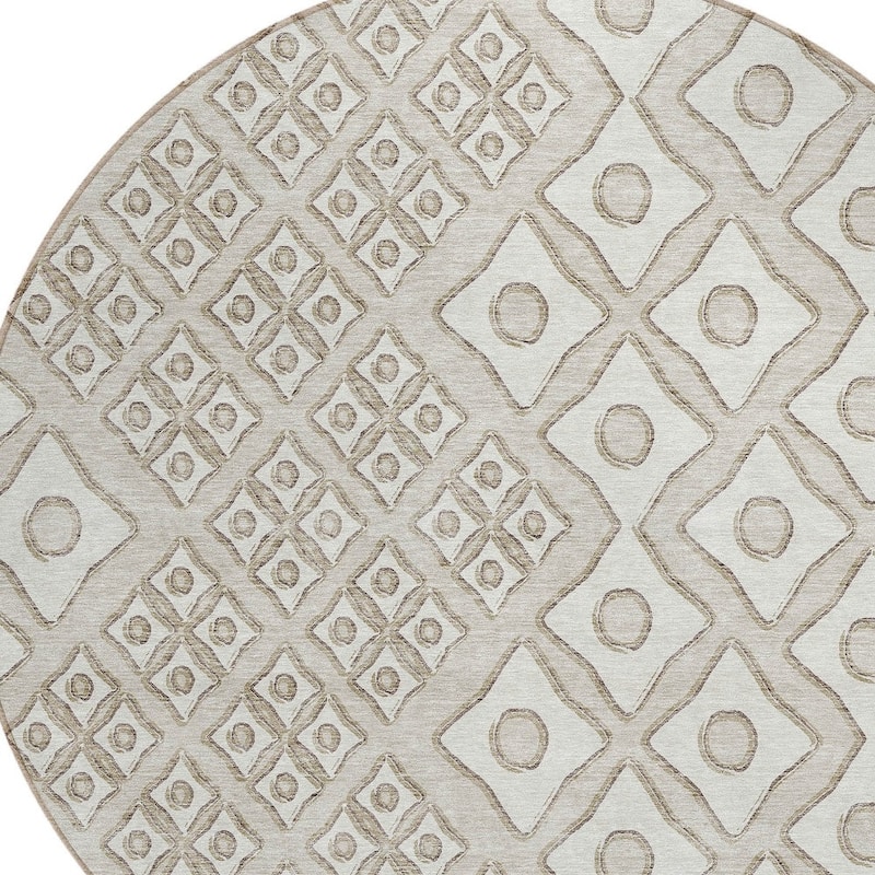 HomeRoots Geometric Transitional Rectangle Outdoor Rug